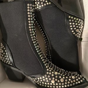 Black studded boots